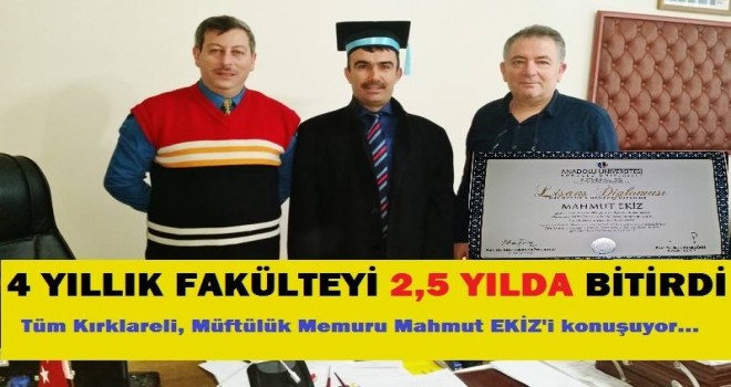 Kırklareli Müftülük Memuru Mahmut EKİZ Başarısını Konuşuyor Kırklareli Müftülük Memuru Mahmut EKİZ Başarısını Konuşuyor