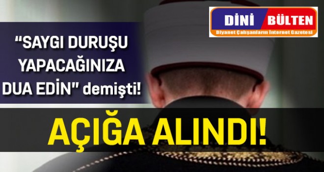 Pazar Duası Okuyan İmam Açığa Alındı Pazar Duası Okuyan İmam Açığa Alındı