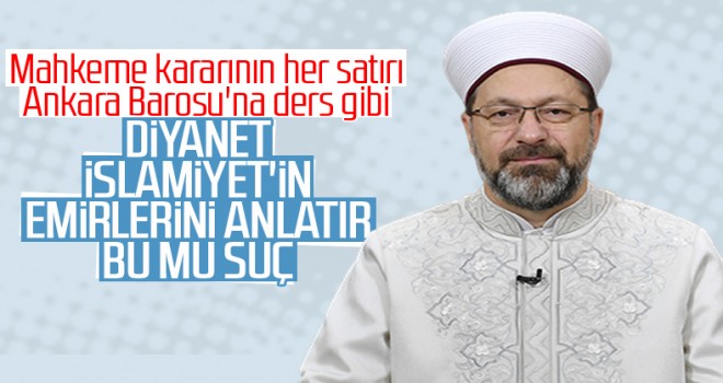 Ankara Barosu'nun Erbaş'a açtığı dava sonuçlandı