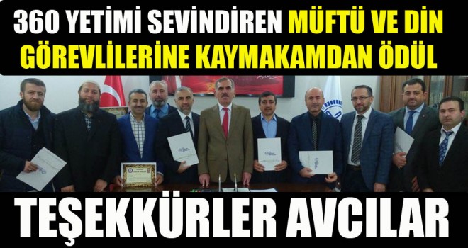 Avcılar Kaymakamı'ndan Din Görevlilerine başarı belgesi Avcılar Kaymakamı'ndan Din Görevlilerine başarı belgesi