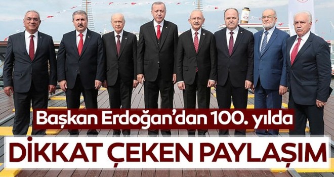 Başkan Erdoğan'dan dikkat çeken paylaşım