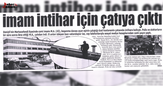 Müftülükten İntihar olayı ile ilgi açıklama