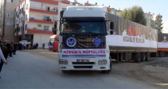 Mersin'den 'İnsanlık Ölmesin' Yardımı Yola Çıktı