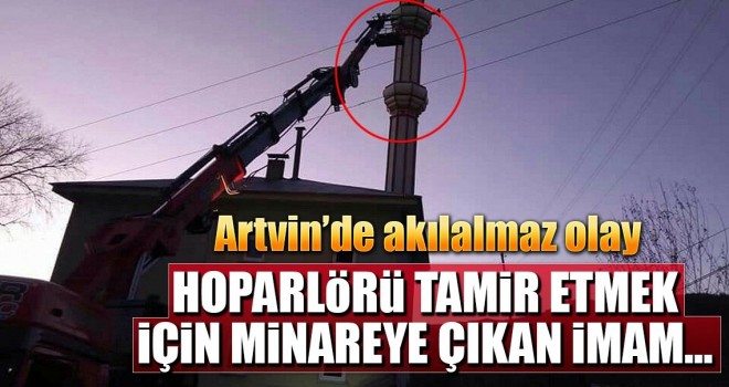 İmamın Cenazesi Minareden vinçle indirildi