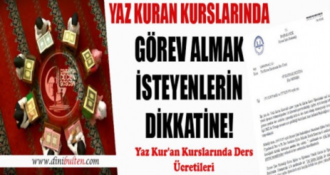 Diyanet’ten Yaz Kur'an Kurslarında Görevlendirmeyle açıklama: