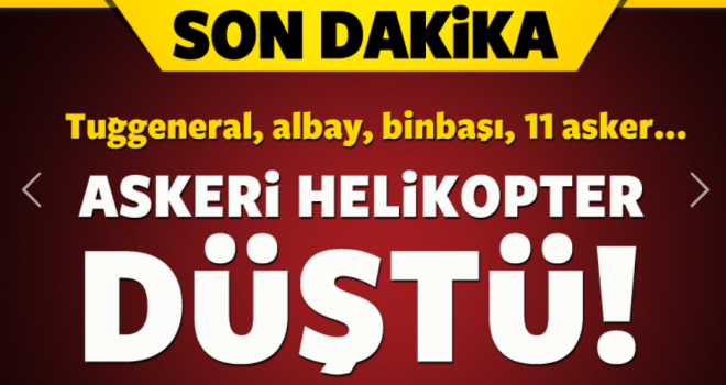 Askeri Helikopter düştü,