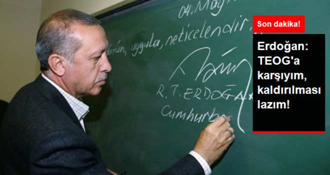 Cumhurbaşkanı Erdoğan: TEOG sınavının kaldırılması lazım