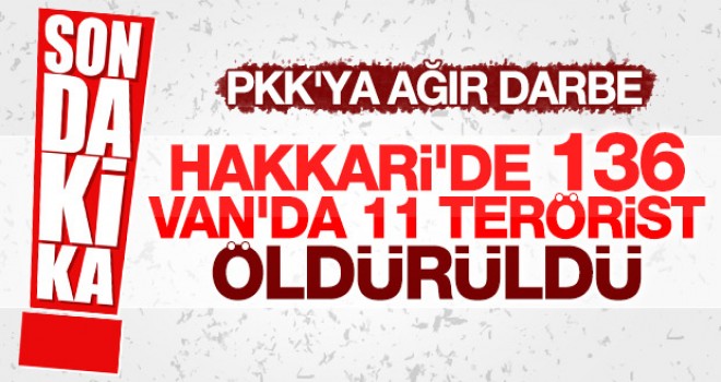 147 Terörist öldürüldü