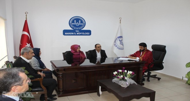 Mardin’de ilk kez müftü nikahı kıyıldı