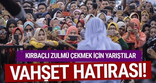Fotoğraf çekmek için yarıştılar!Vahşet Hatırası