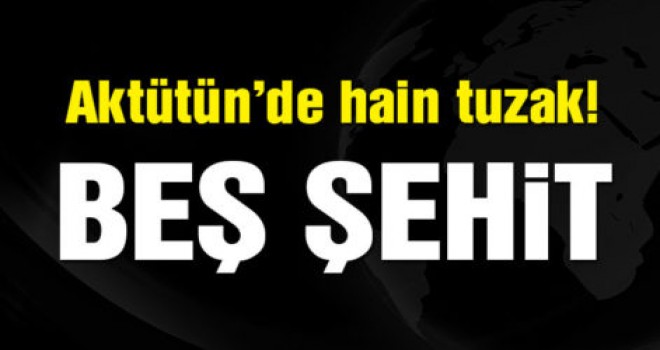 Şemdinli’de hain tuzak: 5 şehit