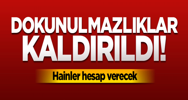 Dokunulmazlıklar Kabul Edildi