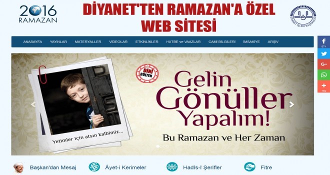 Ramazan'a özel web sitesi