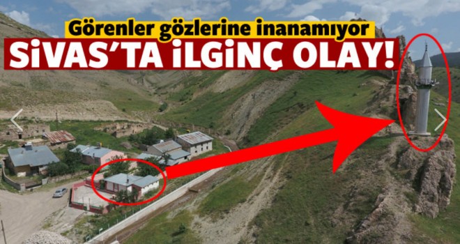 Minareler tepede,Cami ise Köyde