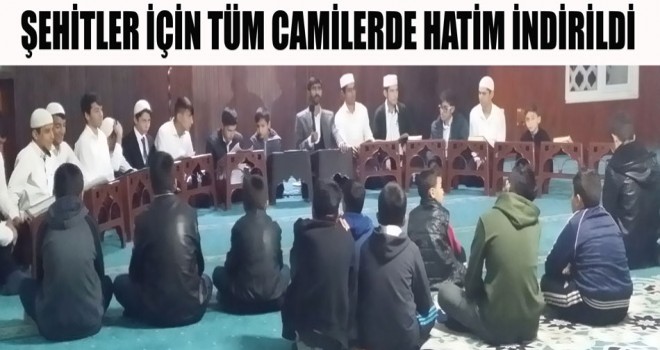 Şehitler için tüm camilerde hatim indirildi