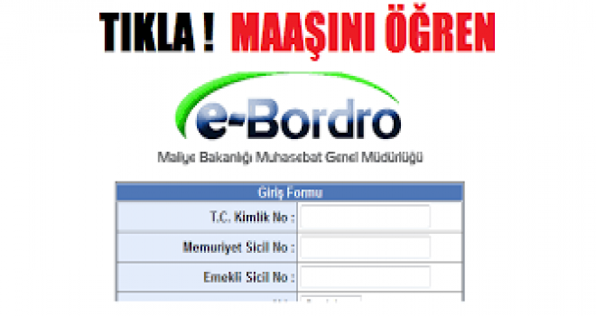 2016 Temmuz Maaş Bordrosu sorgula öğren