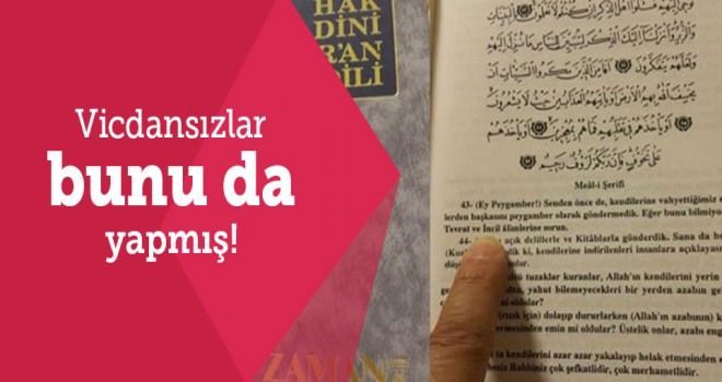 FETÖ Kuran-ı Kerim'in mealini de değiştirmiş!..