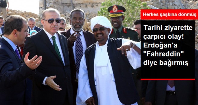 Tarihi Ziyarette Çarpıcı Olay! Sudanlı Genç, Erdoğan Geçerken 