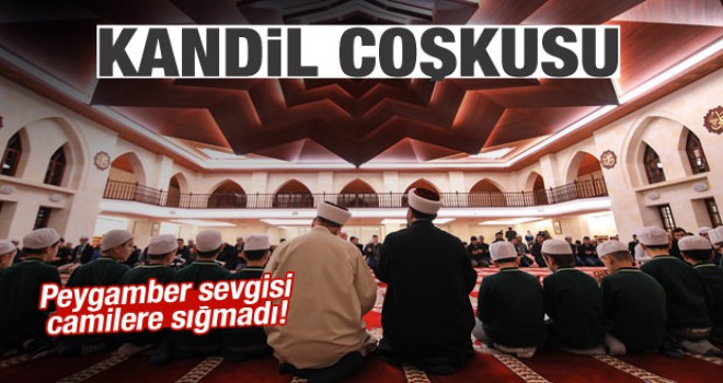 Mevlit Kandili'nde camiler doldu taştı