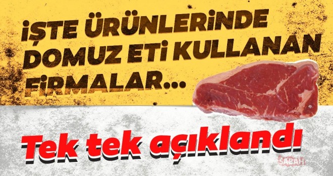 İşte domuz eti tespit edilen o firmalar...