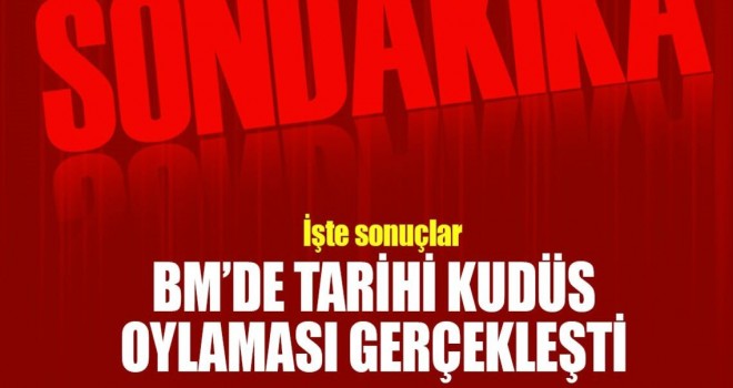 ABD'ye büyük şok! BM'de karar kabul edildi