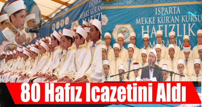 Isparta'da 80 hafız için icazet töreni