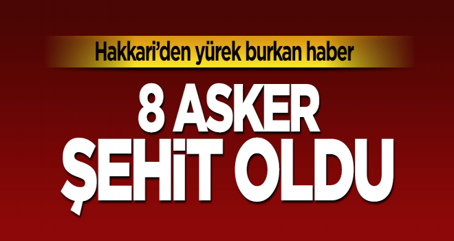 Hakkari'de 8 asker şehit