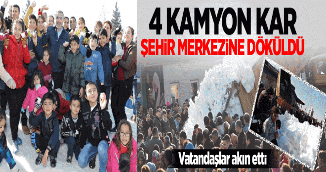 Kar yağmayan Adana'ya Yüreğir belediyesi kar getirdi!