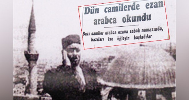 Dün Camilerde Arapça Ezan Okundu