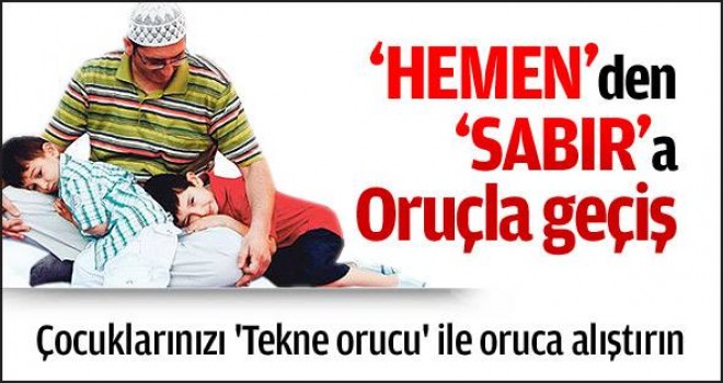 Çocuklar Haydi Tekne Orucuna