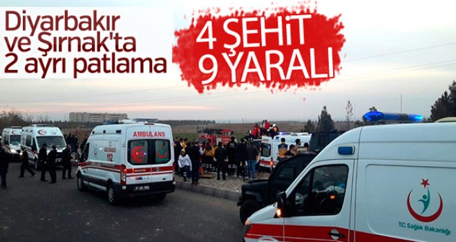Sur'da patlama 4 şehit ve 9 yaralı