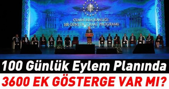 100 günlük eylem planında 3600 ek gösterge var mı?