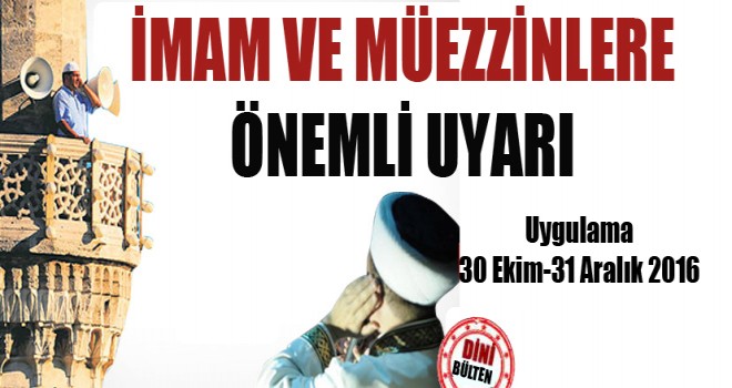 Din Görevlilerine Önemli Uyarı