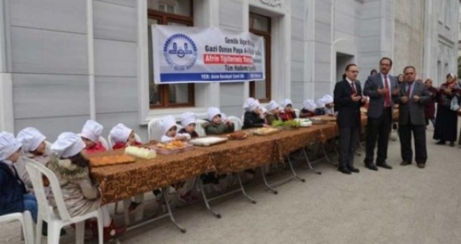 Kur’an Kursu öğrencilerinden Afrin’e destek kermesi