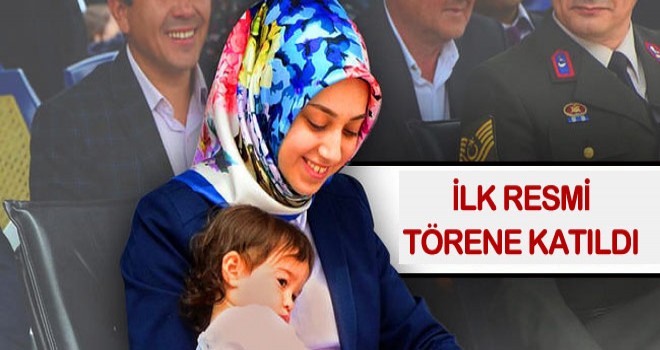 İlk başörtülü kaymakam Kısa'nın, ilk resmi törene katıldı