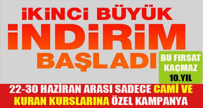 Rahlelerde İndirim Başladı!
