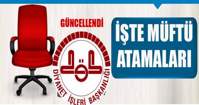 Müftü Atamaları Güncellendi!.