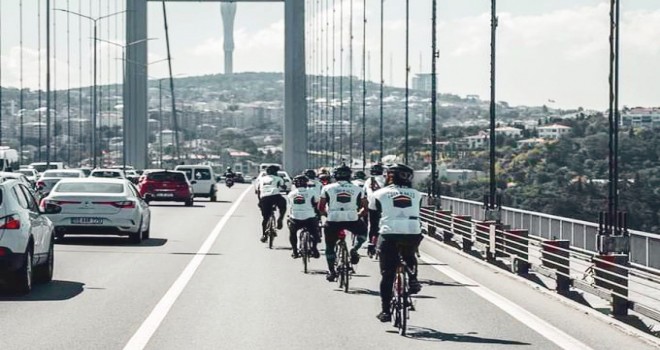 Kabe yollarında pedal çevirdiler