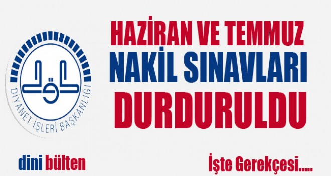 Diyanet'te Nakil Sınavları Durduruldu