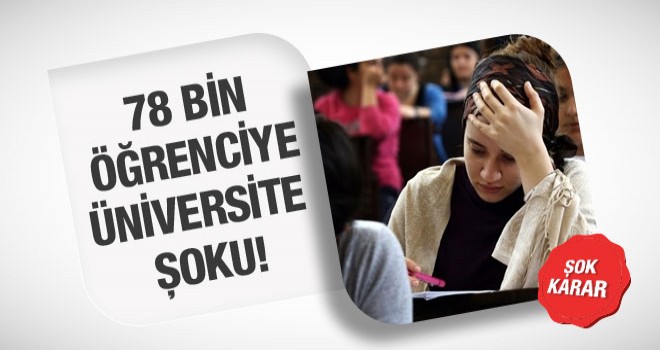 78 Bin Üniversite Öğrencisine Şok!,Sınavsız girme hakkı...