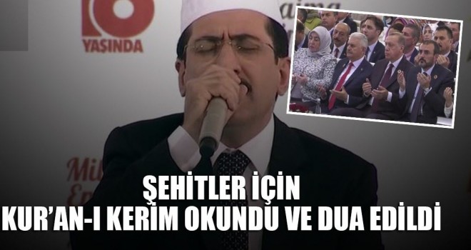 Şehitler için Kur'an okundu