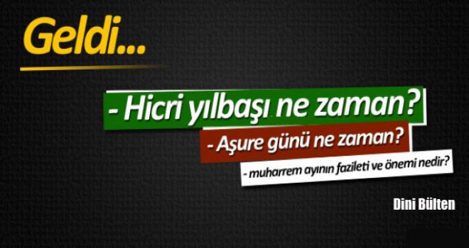 Pazar Günü Hicri Yılbaşı