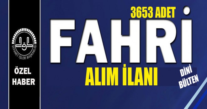 3653 Fahri Öğreticisi AlımI