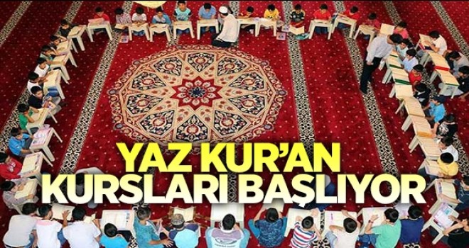 Yaz Kuran Kursları Pazartesi Açılıyor