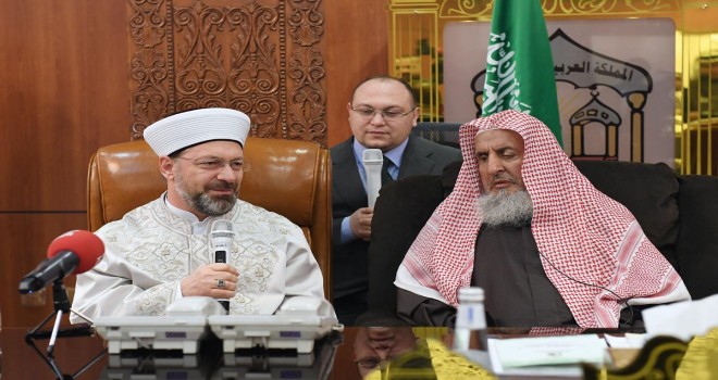 Erbaş'tan, Suudi Arabistan Başmüftüsü Abdulaziz Al Şeyh’i ziyaret