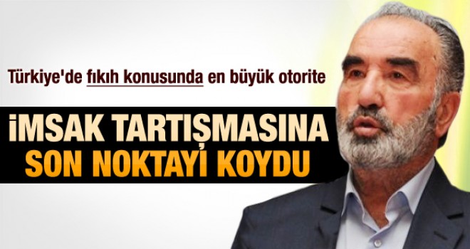 Hayrettin Karaman'dan imsak açıklaması
