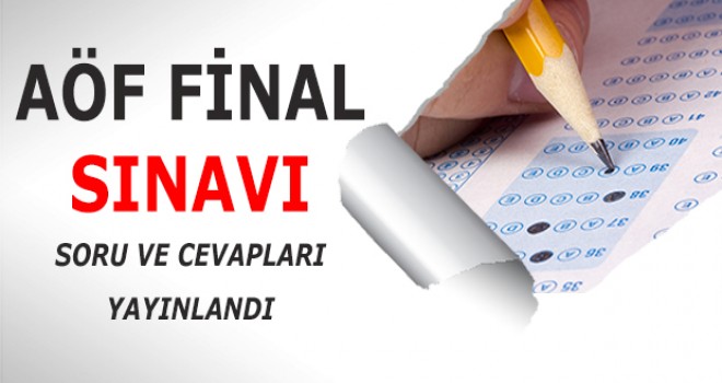 AÖF soruları yayımlandı