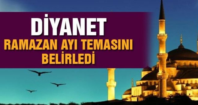 Diyanet,Ramazan Ayı Temasını belirledi.İsraf