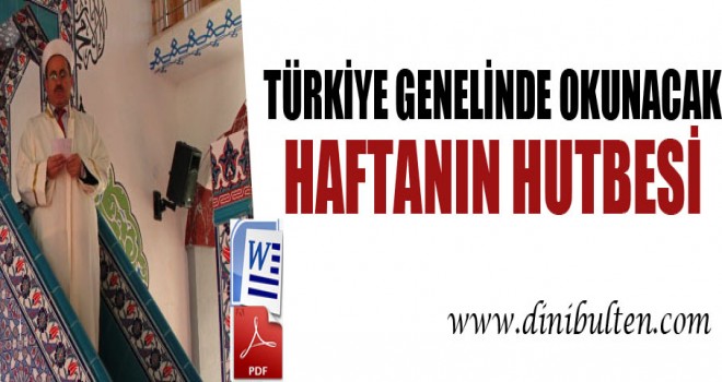 29.04.2016 Tarihli Cuma Hutbesi