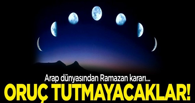 Arap dünyası Oruç Tutmayacaklar!